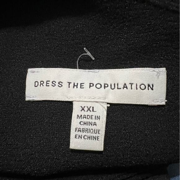 DRESS THE POPULATION Black Georgina Dress Size XXL - Picture 11 of 14